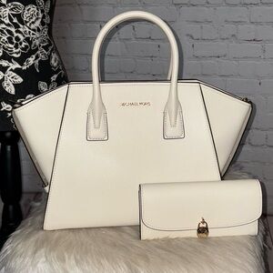 Michael Kors AVRIL Lge TZ Satchel/HAMILTON Lge Continental Wallet 2pc Set